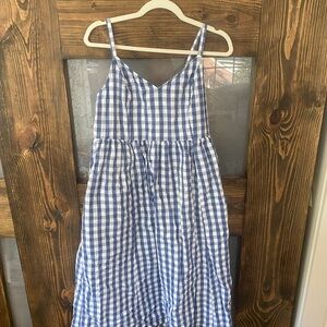 Blue and White Gingham Dress